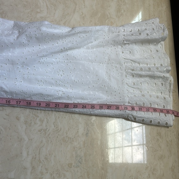 Like new Loft eyelet and lace white dress - Picture 6 of 7